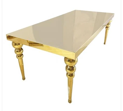 Metal Rectangular Table with Snake Leg Size:150x90cm